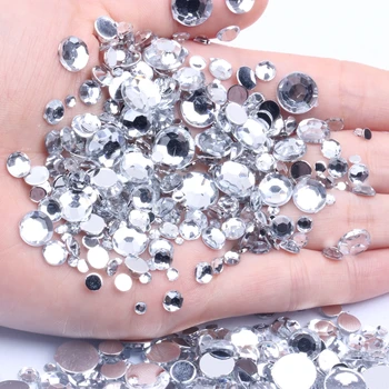 1,5 mm-20 mm Crystal през цялата плосък Акрилни кристали САМ Обувки Облекло Производство на бижута Лаптоп Сватбени рокли Украса