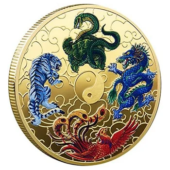 1 комплект Древни Митични същества Лъки Coin Инструмент за Скрепер Лотарийни билети Lucky Charms Challenge Gold Coin