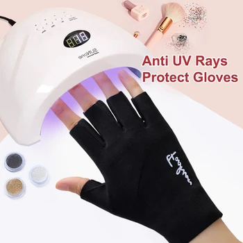 2 Бр Ръкавици за защита от UV-лъчи Ръкавици за нокти Led лампа за защита на ноктите от УЛТРАВИОЛЕТОВИТЕ лъчи Ръкавици за Инструменти за Маникюр за нокти-арт