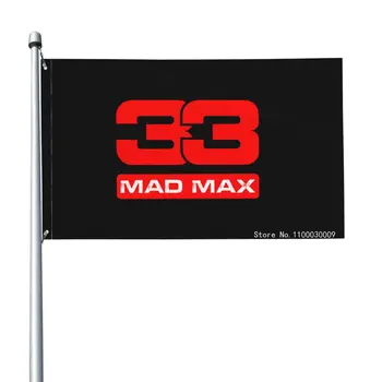 33 Банер с флага Mad Maxs Verstappen, Блестяща на парти в клуб от полиестер С графичен принтом, Честване на отваряне