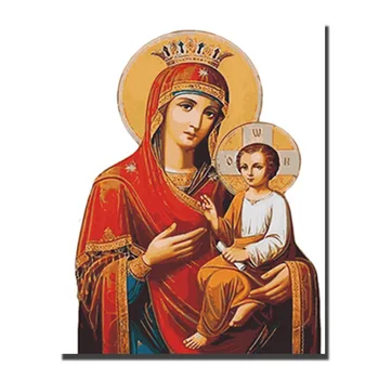 Голяма Дева Мария, Исус HD Отпечатъци християнски художествени картини религиозни декоративни стенни плакати за декорация на спалнята