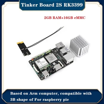 За ASUS Tinker Board 2S Development Board RK3399 2G + 16G EMMC На базата на Arm на компютър, Съвместим с комплекта Raspberry Pi 3Б Shape