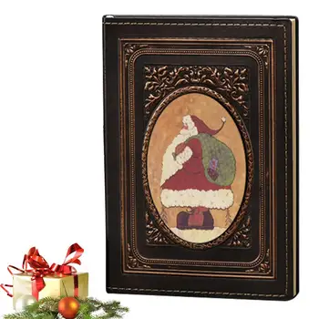 Коледен бележник Дядо Коледа, композиционен бележник в ретро стил, списанието е от изкуствена кожа, формат А5, хартия за писма с весела Коледа за студенти
