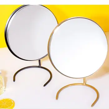 Метално Стъкло Огледало За Грим Кръгла Форма Златното/черно Огледало За Суета Десктоп Декоративно Огледало, Аксесоари за Дома Огледала за Спални