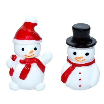 Мини фигурки на снежен човек, 10шт Коледни миниатюри, занаяти Снежен човек, украса, Дядо Коледа, интериор на работния плот, стоки за декорация на дома