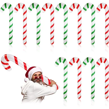1 БР. Надуваема бастуна на Дядо Коледа от PVC, празнична надувное украса от леденцовой бастуни, цветни Коледни украси-окачване