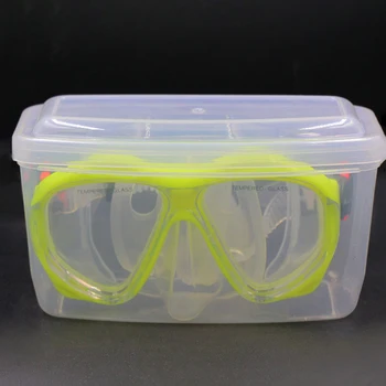 1 бр. Прозрачен калъф за очила за гмуркане, твърд пластмасов калъф за съхранение на маската за гмуркане, защитен контейнер за очила за плуване