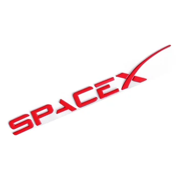 1 бр. Червена Логото на SpaceX Модел 3 S X Y Аксесоари за Автомобили, Стикери С Емблемата на Иконата На Гърба На Капака на Багажника на Колата