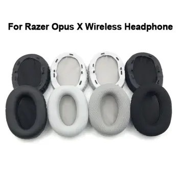 1 чифт сменяеми порест каучук амбушюр, калъф за възглавница за безжични слушалки Razer Opus X, подложка за слушалки
