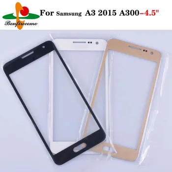 10 бр. за Samsung Galaxy A3 2015 A300 A300H A300F A300M SM-A300H/DS Подмяна на предната стъклен капак на обектива с докосване на екрана