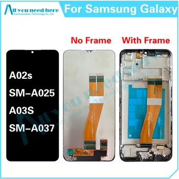 100% Тест За Samsung Galaxy A02s A03s SM-A025 SM-A037 LCD дисплей С Сензорен Екран Дигитайзер В Събирането на Подмяна на Резервни Части