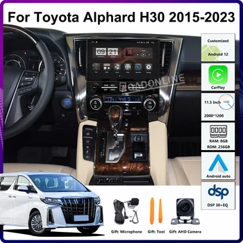 11,5 Инча Android 12 За Toyota Alphard H30 2015-2023 8 + 256 GB Кола Стерео Радио Авто Радио Мултимедиен плейър GPS CarPlay