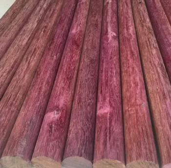 1бр Южноамериканское лилава дърво (Peltogyne) Кръгла пръчка от масивна дървесина 