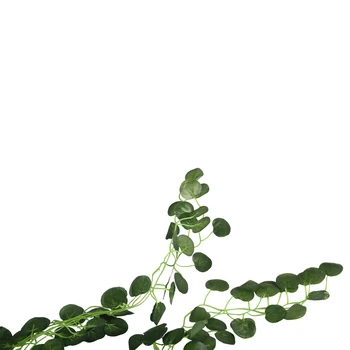 2 ЕЛЕМЕНТА Изкуствено подвесное растение, венец от зелени лозови листа, Изкуствени листа Бегонии, Ротанговое монтиране на градинско подвесное украса 90 см
