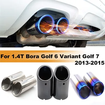 2 елемента Хромиран Накрайник на Ауспуха на Изпускателната Тръба на превозното средство от Неръждаема Стомана, Капак за VW Bora 1.4 T Golf 6 Golf Variant 7 2013-2015