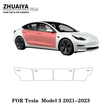 2017-2024 За Tesla Model 3 Door Комплект Защитно фолио PPF за купето на автомобила 8-миллиметровая филм