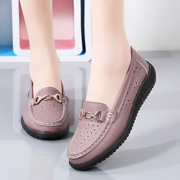 2023 Дамски сандали; лятна дамски обувки на плоска подметка с издълбани резки; нескользящая ежедневни обувки подметка; дамски обувки