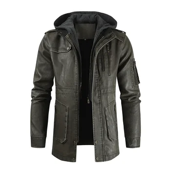 2023 Есен/Зима, нова мъжки яке, ежедневното кожени палта, мъжко яке, за мъже голяма ежедневни яке