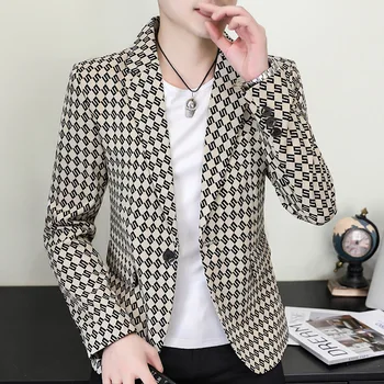 2023 Есен, Нов бизнес костюм за почивка с дълъг ръкав, мъжки Корейската версия на красива тийнейджърка мода, модно палто