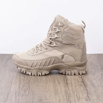 2023 Нова тенденция военни обувки за мъже, Бежово армейските Тактически спортни мъжки нескользящие улични обувки, мъжки Гумени военни обувки, мъжки