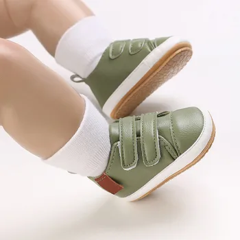 2023 Първите Детски проходилки Есенна обувки от изкуствена кожа Детски обувки с мека подметка за момчета и момичета, Ежедневни обувки за деца Проходилки Sapato