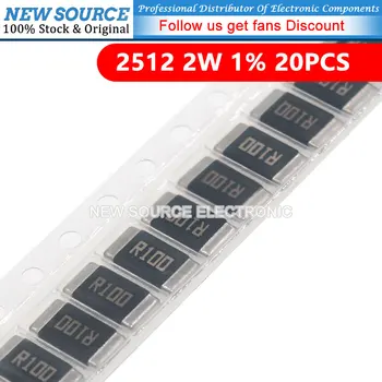 20PCS Резистор от сплав 2512 SMD 2 W 1% 0,1 R 0,1 Ω R100 R010 R020 R050 R100 R200 R220 R330 R470 R500 Съпротива 1R00