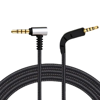 3,5 mm-2,5 мм аудио кабел Audios на Кабела Проводник за Подмяна на Игрални Слушалки Бауърс P7 Аксесоари Черно P9JD