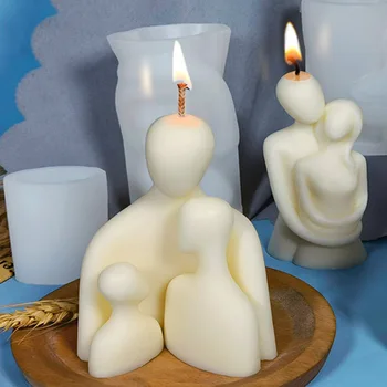3D Форми за свещи Силиконови Фея Ангел Цвете Банки за свещи за производство на свещи Сам Формата на сапуни, ръчно изработени Инструмента за украса на тортата