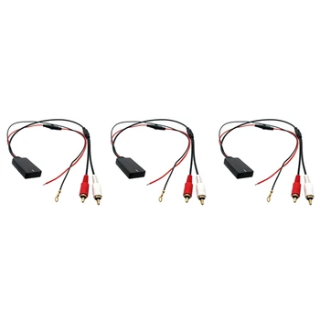 3X Универсален модул приемник, Bluetooth, AUX 2 адаптер кабел RCA Автомагнитола Стерео Безжичен аудио вход, Възпроизвеждане на музика
