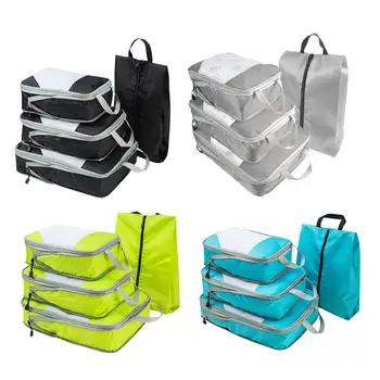 4 бр. Пътна чанта за съхранение на багаж, куфара, органайзер, набор от чанти за дрехи