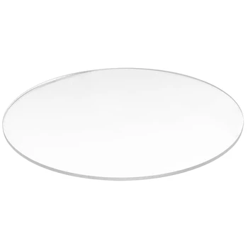4X Прозрачен кръгъл диск от огледален акрил с дебелина 3 мм, диаметър на кръглата диск: 100 мм