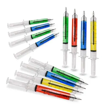 4шт Химикалка писалка за инжектиране, подарък за лекари и медицински сестри, цветен течна дръжка, спринцовка-химикалки