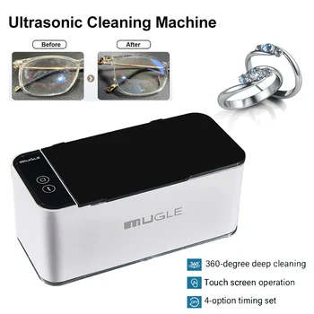 500 МЛ Ултразвукови пречиствател за очила, средства за почистване на бижута, Ултразвуково почистване 46 khz, вана за измиване на очила, часовници, четка за Зъби
