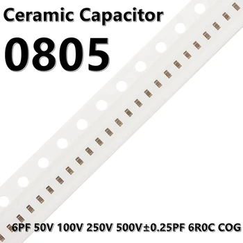 (50шт) 0805 Керамични Кондензатори 6PF 50V 100V 250V 500V±0.25 PF 6R0C КПГ 2012 SMD