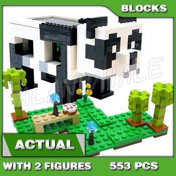 553 бр. Игра My World The Panda Haven 3-етажна Къща във формата на Панда, Изследовател на Джунглата 8006, Градивен елемент, Играчки, Съвместими С Модела на