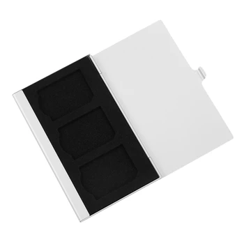 5X Калъф за карти памет от алуминиева сплав, Притежателите на карти за 3ШТ SD-карти