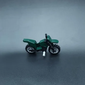 5ШТ Зелен мотоциклет MOC Военната серия Аксесоари за Детски Подаръци Модел на транспортно оборудване Строителни блокове Забавни играчки
