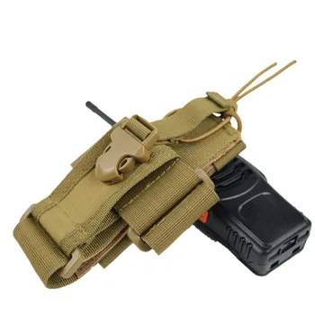 600D Найлон чанта Molle, преносима дишаща Лека чанта за радиостанции, регулируем Държач за радио, чанта на открито
