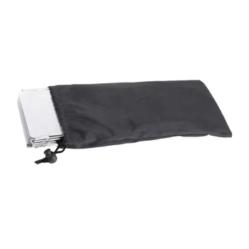8шт Ветрозащитный щит за къмпинг, сгъваема ветрозащитный екран от алуминиева сплав с тъканната чанта за барбекю, пикник на открито (сребрист)