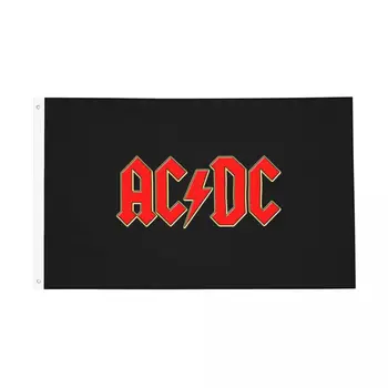 AC DC Тежки Знамена Двупосочен Закрит и Открит Банер с Метални Рок Музика По Всяко Време Начална Стая Декор на Стените на Общежитието 90x150cm