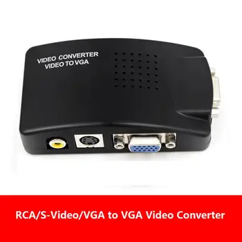 AV2VGA S-video, композитен RCA Видео Конвертор Convertor Box AV RCA CVBS VGA Конвертор Видео Conversor за преобразуване на HDTV за PC