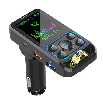 BC83 Двойна бързо зареждане на Черен Bluetooth, MP3 плейър и FM предавател Регулатор на еквалайзера Автомобилни аксесоари
