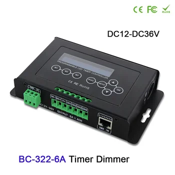 Bincolor Програмируем Таймер-Слаби LCD дисплей DC12-DC36V 6A * 4CH PWM сигнал DMX512 Led лента, растителен лампа, Аквариумный контролер