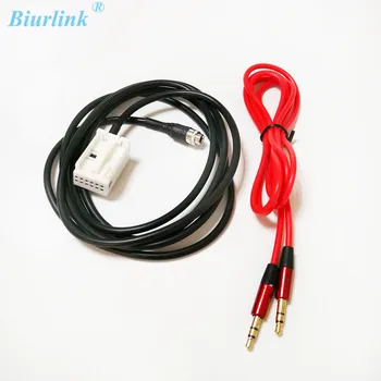 Biurlink Авто аудио вход AUX кабел-адаптер с 12-пинов конектор за Audi TT S4 A3 A4 A6 A8 от 2007 до 2014 година