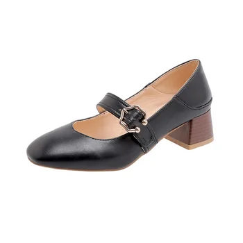 BLXQPYT Zapatos De Mujer / 2023; Елегантни Булчински обувки на висок квадратен ток с квадратни пръсти; Дамски обувки-лодка За Булката; Големи Размери 32-54 20-10