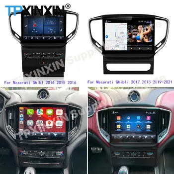 Carplay Авто Радио Стерео Android11 За Maserati Ghibli 2014 2015 2016 2017 2018 2019 2020 2021 GPS Екран IPS Главното Устройство