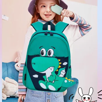 Cartoony сладък динозавър, студентски чанта на рамото, Чанта за книги в детската градина, Детска раница за отдих, ученически чанти Mochila Escolar, Plecak