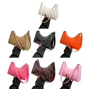 E74B Модни Диамантена Окото Подмышечная чанта Реколта Y2k Чанта-тоут От Изкуствена Кожа, Чанта През рамо, Дамски Ежедневни Чанта, Малка Чанта-Тоут