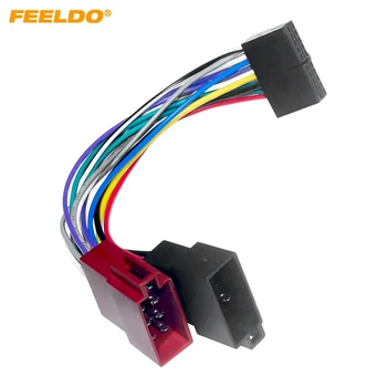 FEELDO Universal Auto Стерео Conversion Plug-адаптер с 20 контактите на 2-главното ISO-радио, Колан, кабели, Оригинален кабел за главата устройства.
