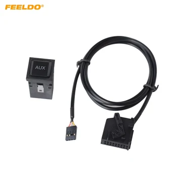 FEELDO Автомобилен ключ AUX IN Тел аудиоинтерфейса MP3 за VolksWagen Audi Ford Skoda Модифицирани адаптер кабел AUX #HQ6303